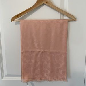 NEW! Coach Blush Silk & Wool Wrap (Comes with original box)